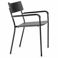 Clearance Serax Chaise outdoor August avec accoudoirs | Noir