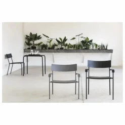 Clearance Serax Chaise outdoor August avec accoudoirs | Noir