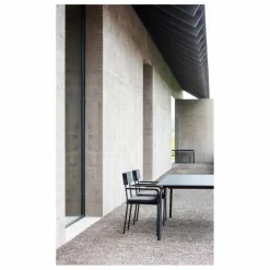 Clearance Serax Chaise outdoor August avec accoudoirs | Noir