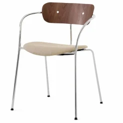 & Tradition Chaises, Tabourets, Bancs|Chaise Pavilion AV4 avec accoudoirs, piètement chromé |