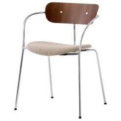 Hot & Tradition Chaise Pavilion avec accoudoirs AV4 piètement chromé | Beige