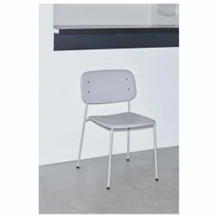 Hot Hay Chaise Soft edge - piètement métal | Gris perle