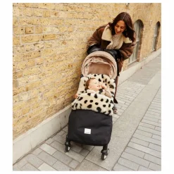 BINIBAMBA Chancelieres|Cadeau De Naissance|Chancelière universelle harnais fixe en peau d'agneau |