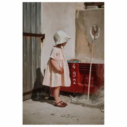 Poudre Organic Chapeau Pivoine Double Gaze de Coton Bio | Rose poudré New