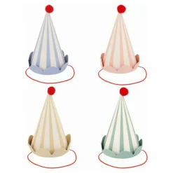 Clearance Meri Meri Chapeaux d'anniversaire Animal Friends - Set de 8 Multicolore