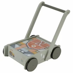 Little Dutch Chariot à blocs en bois FSC - Little Farm Multicolore