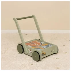 Little Dutch Chariot à blocs en bois FSC - Little Farm Multicolore