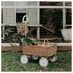 Olli Ella Chariot en rotin Naturel