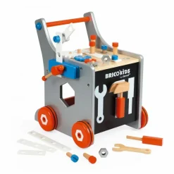 Janod Chariot magnétique Brico'Kids en bois avec 25 accessoires Multicolore Best