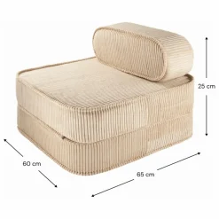 Discount Wigiwama Chauffeuse en velours côtelé | Marron clair