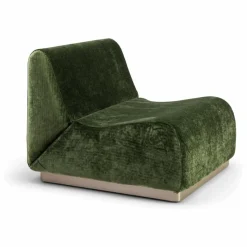 The Socialite Family Chauffeuse modulable Rotondo velours côtelé brillant | Vert olive