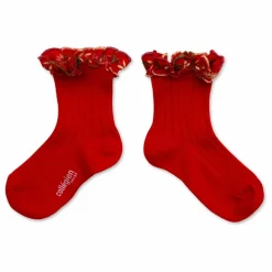 Enfant Collégien Chaussettes Anémone Fleuries |