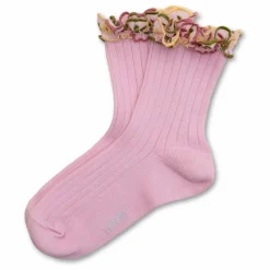 Collégien Chaussettes Anémone Fleuries | Rose tendre Outlet