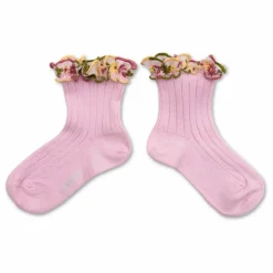 Collégien Chaussettes Anémone Fleuries | Rose tendre Outlet