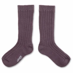 Clearance Collégien Chaussettes Chamois Cachemire et Laine Mérinos | Violet