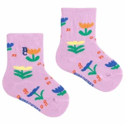 Bobo Choses Chaussettes Fleurs Coton Bio | Lilas