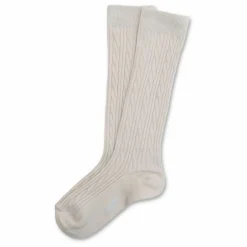 Collégien Chaussettes Hautes Alix Laine mérinos | Blanc cassé Clearance