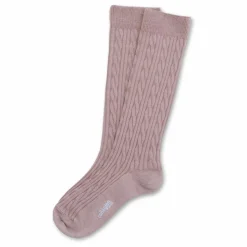 Hot Collégien Chaussettes Hautes Alix Laine mérinos | Vieux Rose