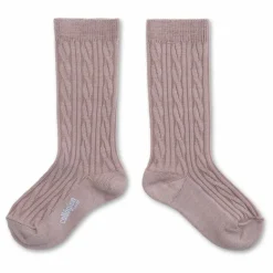 Hot Collégien Chaussettes Hautes Alix Laine mérinos | Vieux Rose