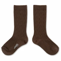 Collégien Chaussettes Hautes Alix Laine mérinos | Chocolat Sale