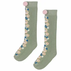 Discount Louise Misha Chaussettes Hautes Chelie Fleurie | Vert amande