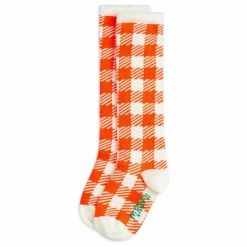 Enfant Mini Rodini Nuit, Sous-Vêtements|Nuit, Sous-Vêtements|Chaussettes Hautes Gingham Coton Bio |