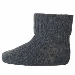Mp Denmark Chaussettes Rib en coton | Gris foncé Sale