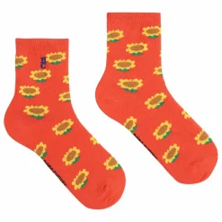 Hot Bobo Choses Chaussettes Tournesol Coton Bio | Rouge
