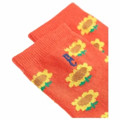Hot Bobo Choses Chaussettes Tournesol Coton Bio | Rouge