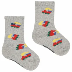 Bobo Choses Chaussettes Trains Coton Bio | Gris chiné Hot