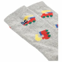 Bobo Choses Chaussettes Trains Coton Bio | Gris chiné Hot