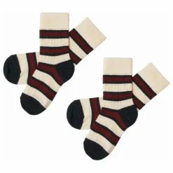 FUB Chaussettes Two-Tone Rayées Laine | Ecru Online