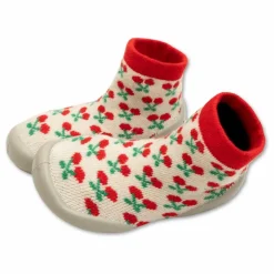 Collégien Chaussons Cerises | Crème Clearance