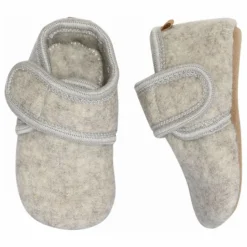 Melton Chaussons en Laine Scratchs | Gris clair Best