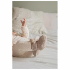 Discount Gentil Coquelicot Chaussons en tricot et pochon brodé | Taupe