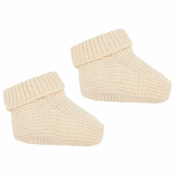 Sale Petit Bateau Chaussons Naissance Maille | Beige