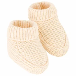 Sale Petit Bateau Chaussons Naissance Maille | Beige