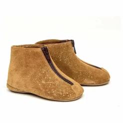 Pèpè Chaussons Zip Avant | Marron Hot