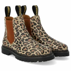 Clearance Angulus Chelsea Boots Logo Straps | Taupe