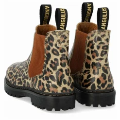 Clearance Angulus Chelsea Boots Logo Straps | Taupe