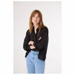Discount Sacrécoeur Chemise Ali Coton Bio et Soie | Noir