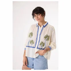 Sacrécoeur Chemise Ali Jungle Brodée | Ecru