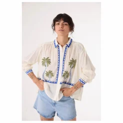 Sacrécoeur Chemise Ali Jungle Brodée | Ecru