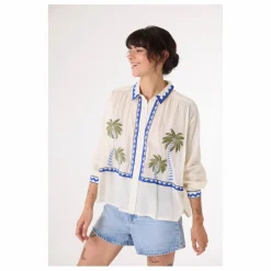 Sacrécoeur Chemise Ali Jungle Brodée | Ecru