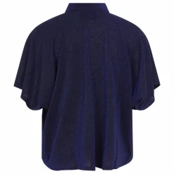 Online Momoni Chemise Brooklyn Métallisée | Bleu marine