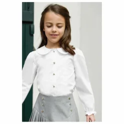 Tartine et Chocolat Chemise Col Claudine | Blanc Discount