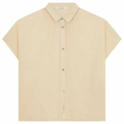 New Pomandère Chemise Coton et Lin Gaufré | Beige