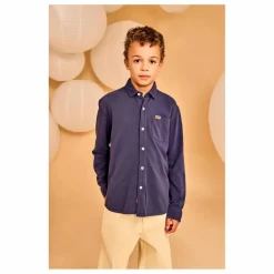 Online AO76 Chemise Dan Pique Coton Bio | Bleu marine