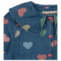 Enfant Konges Sløjd Chemise en Jean Magot Cœurs Coton Bio |