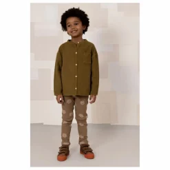 Clearance Studio Bohème Chemise Jim Velours Côtelé Coton Bio | Vert kaki